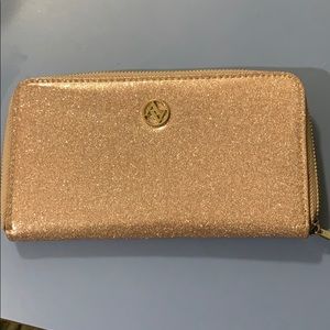 Gold glitter wallet